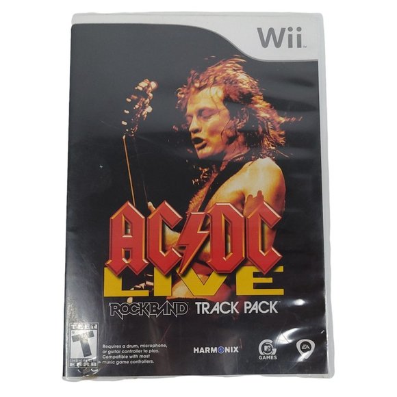 Nintendo Wii ACDC Live Rockband Track Pack 2008 Video Game Manual Case Tested - Picture 1 of 8